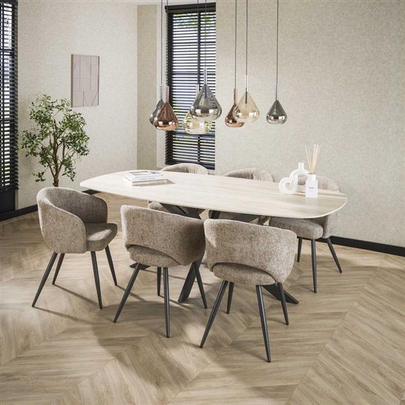 Hoyz - Eetkamertafel 180 - Deens Ovaal - Romano - 3D Keramiek