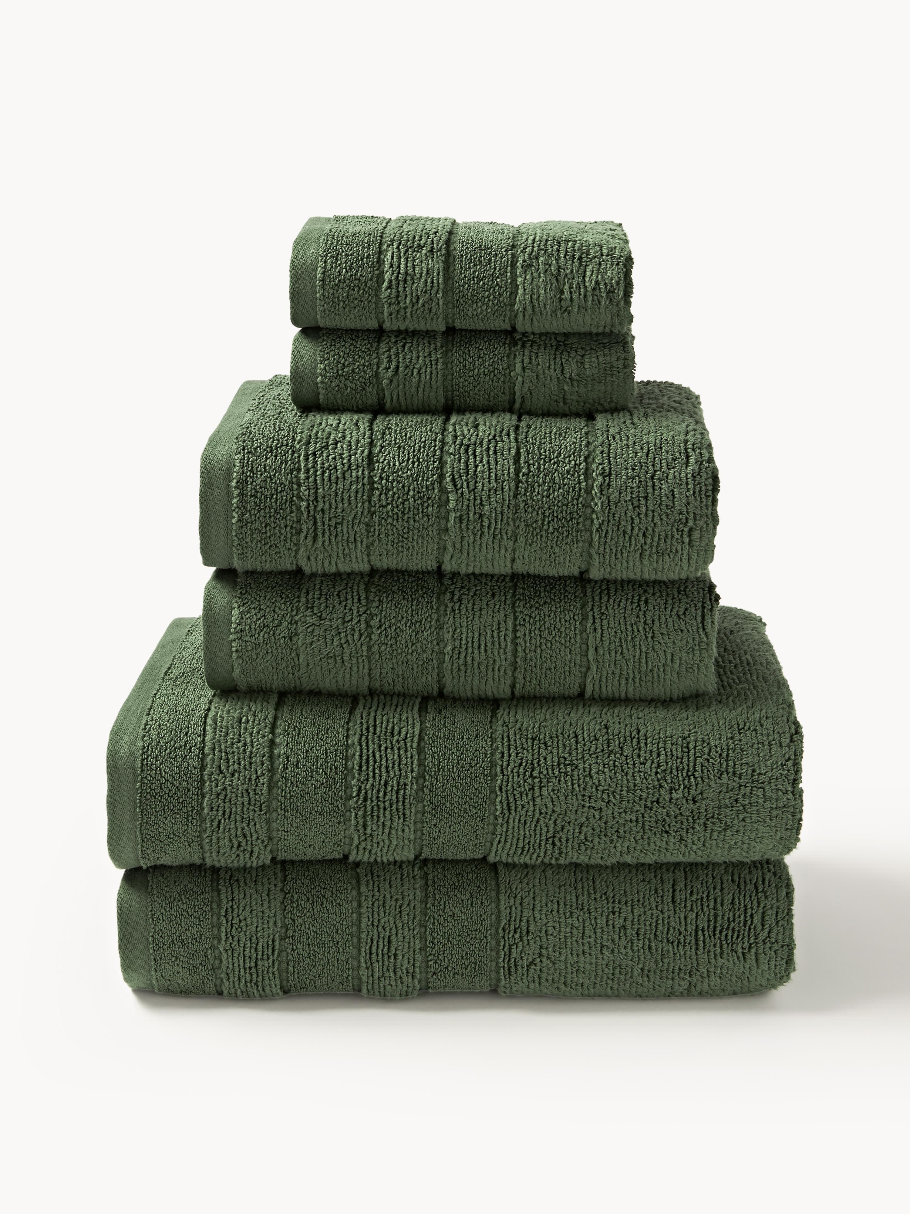 Handdoekenset Luxe met gestreepte rand, in verschillende setgroottes