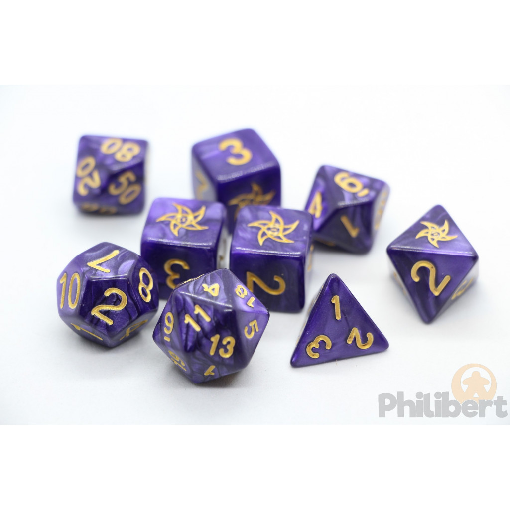 Set de 9 Dés JDR Elder Dice: Astral Elder Sign (Mystic Purple)