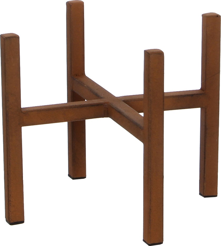 Mica Decorations plantenstandaard Ascot 16,5 x 16,5 x 16 cm roest