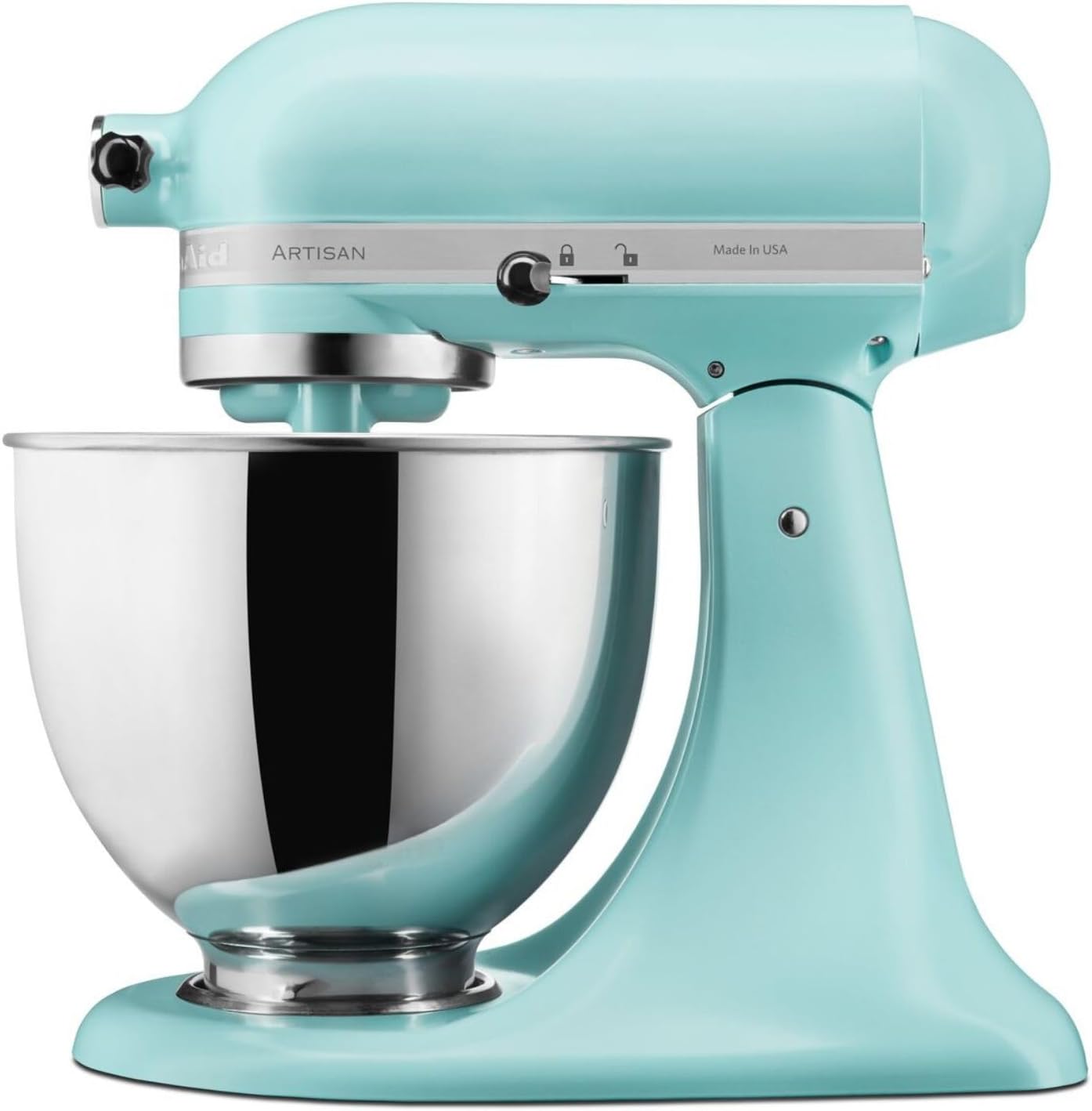 KitchenAid Küchenmaschine - Artisan - Kippbarem Food Processor - Teigknetmaschine mit 3 Zubehör und Schüssel aus Edelstahl - 4.8 L - Mineral water 5KSM125EMI