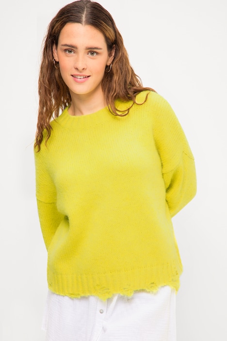 Pullover, oversized, destroyed Kanten, Langarm