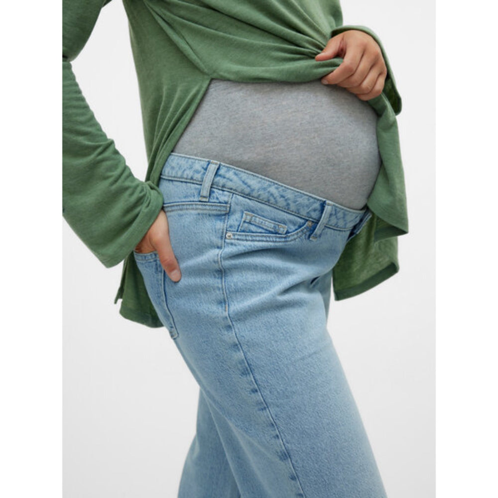 Køb Vero Moda Maternity Light Blue Denim Tessa Wide Jeans Noos