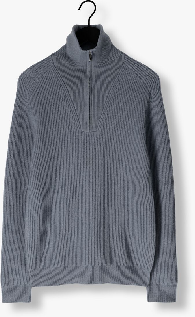 grijze profuomo trui pullover half zip