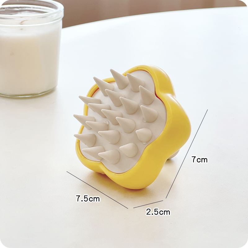 Yunikon - Bloemen plastic gezichtsreiniger schuimfles / hoofd- en hoofdhuidmassager