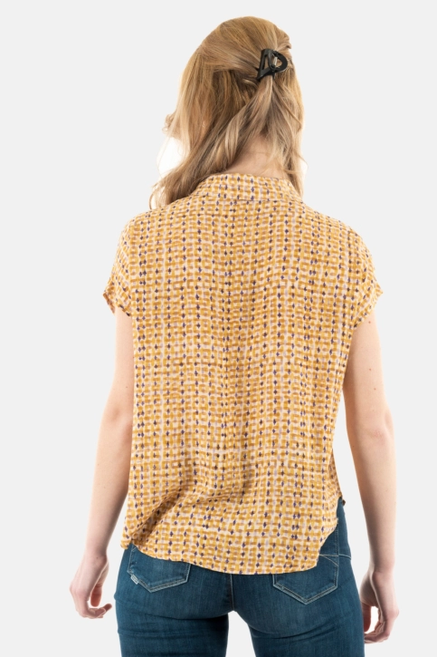 Chemisier manches courtes grace & mila matriochka_12327 ocre