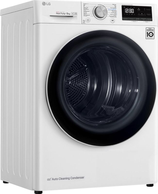 LG RH80V9AV4N - Wasdroger - 8 kg - DUAL Inverter Heat Pump - Auto Cleaning Condensor - ThinQ