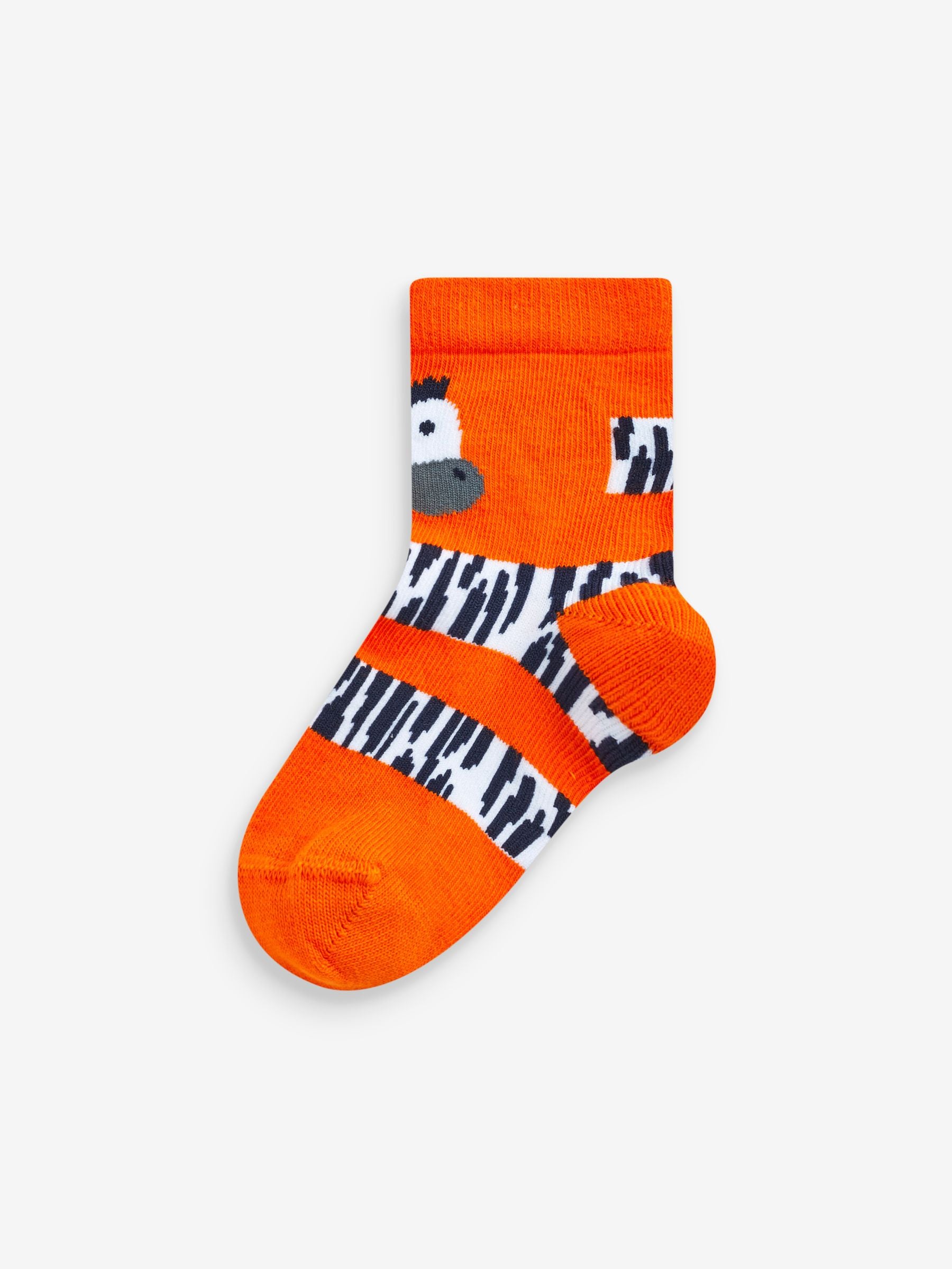 Rood/blauw/groen met dierenprint - Verpakking van 7 paar sokken met hoog aandeel katoen