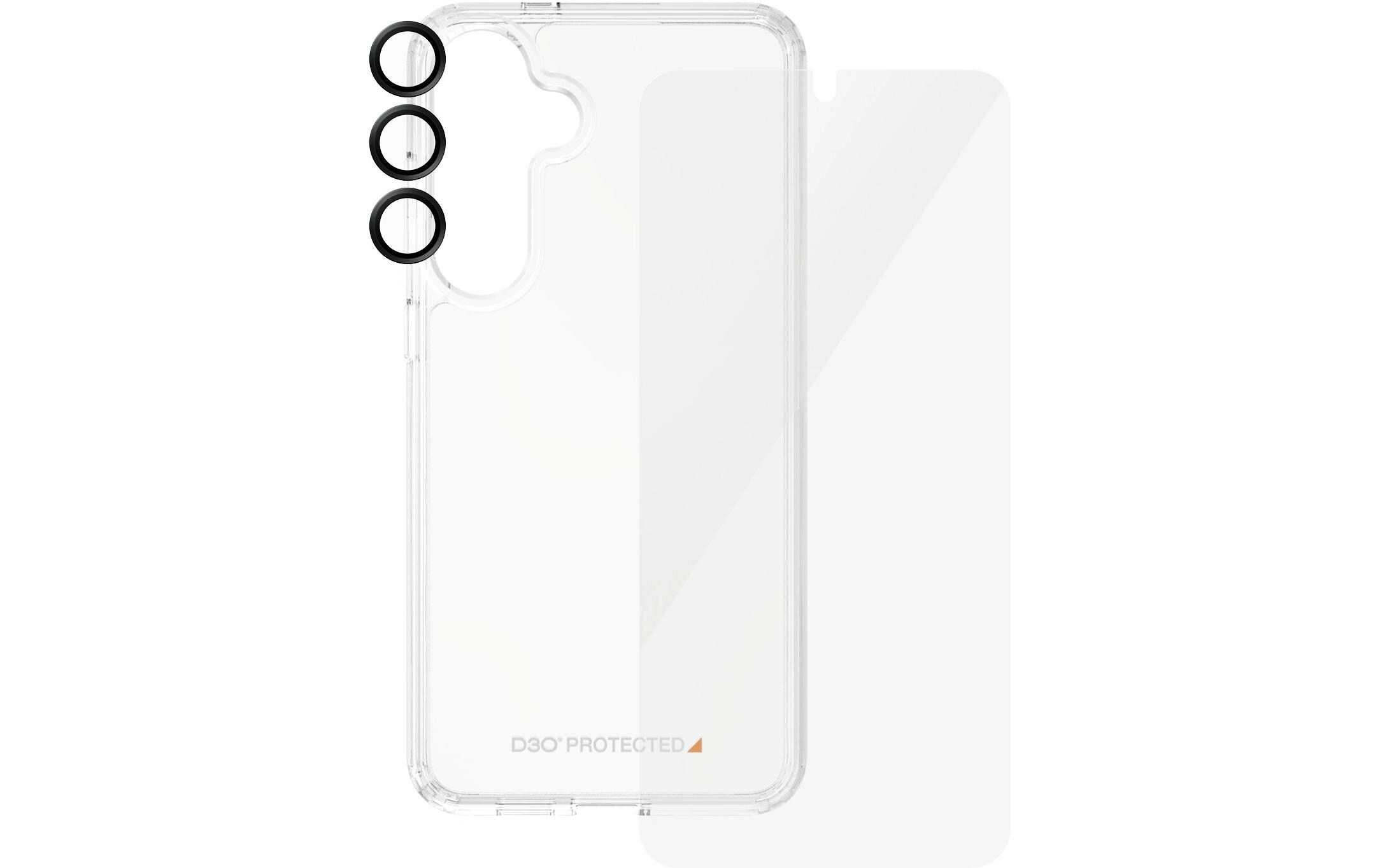3-in-1 Bundle Galaxy S24+3-in-1 Set mit Bildschirmfolie, Schutzhülle und Kamera-Schutz für das Samsung Galaxy S24+