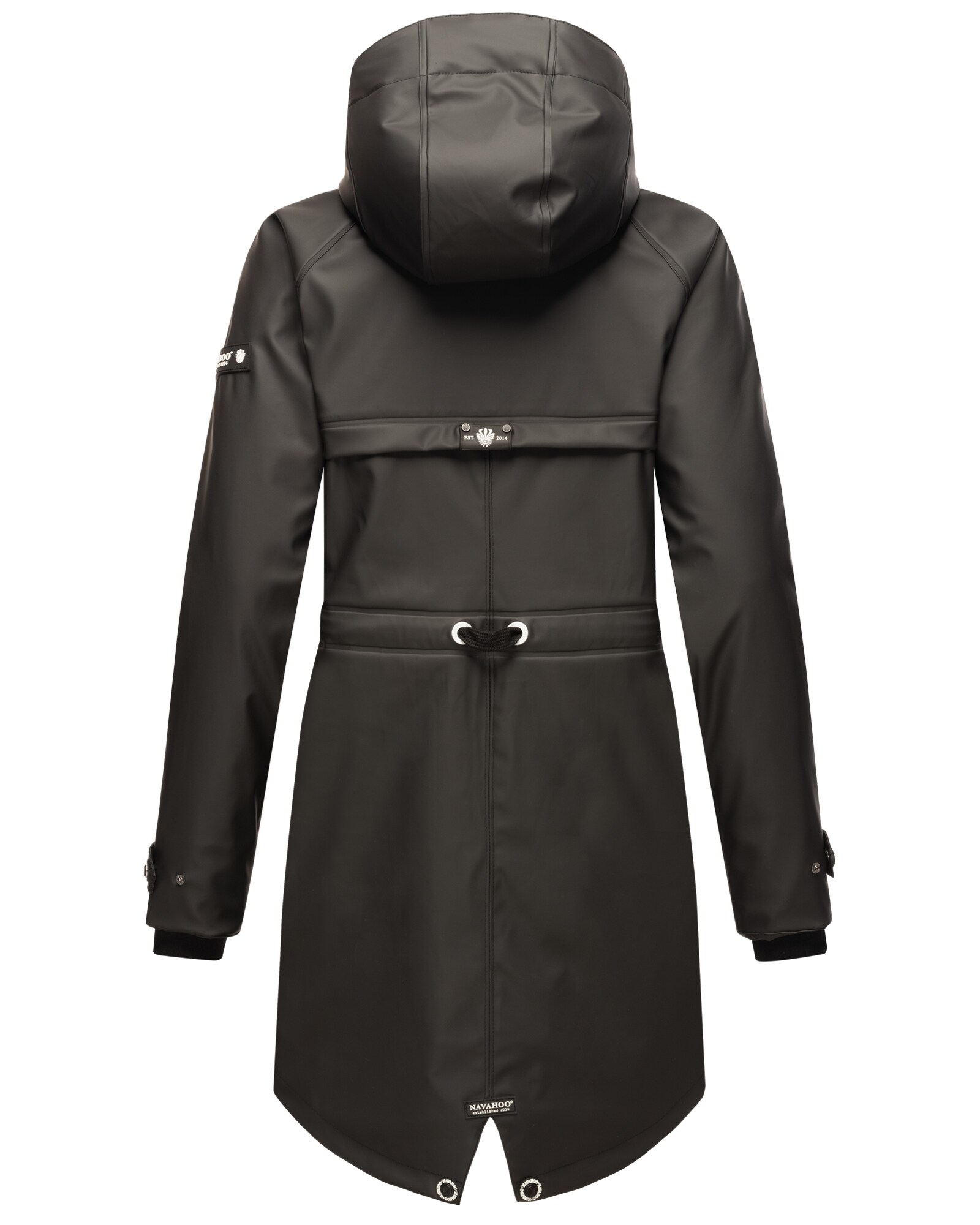 NAVAHOO Damen modischer Regen Jacke Outdoor Regenmantel Regenparka Wasserdicht Gefüttert Rainy Flower