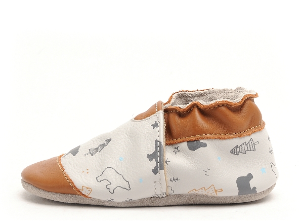 Robeez chaussons bebe wintering bear gris