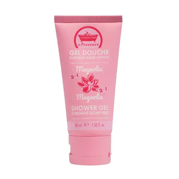 Les Petits Bains de Provence Gel de banho extra-rico 2 em 1 sem sabão Magnólia 50ml