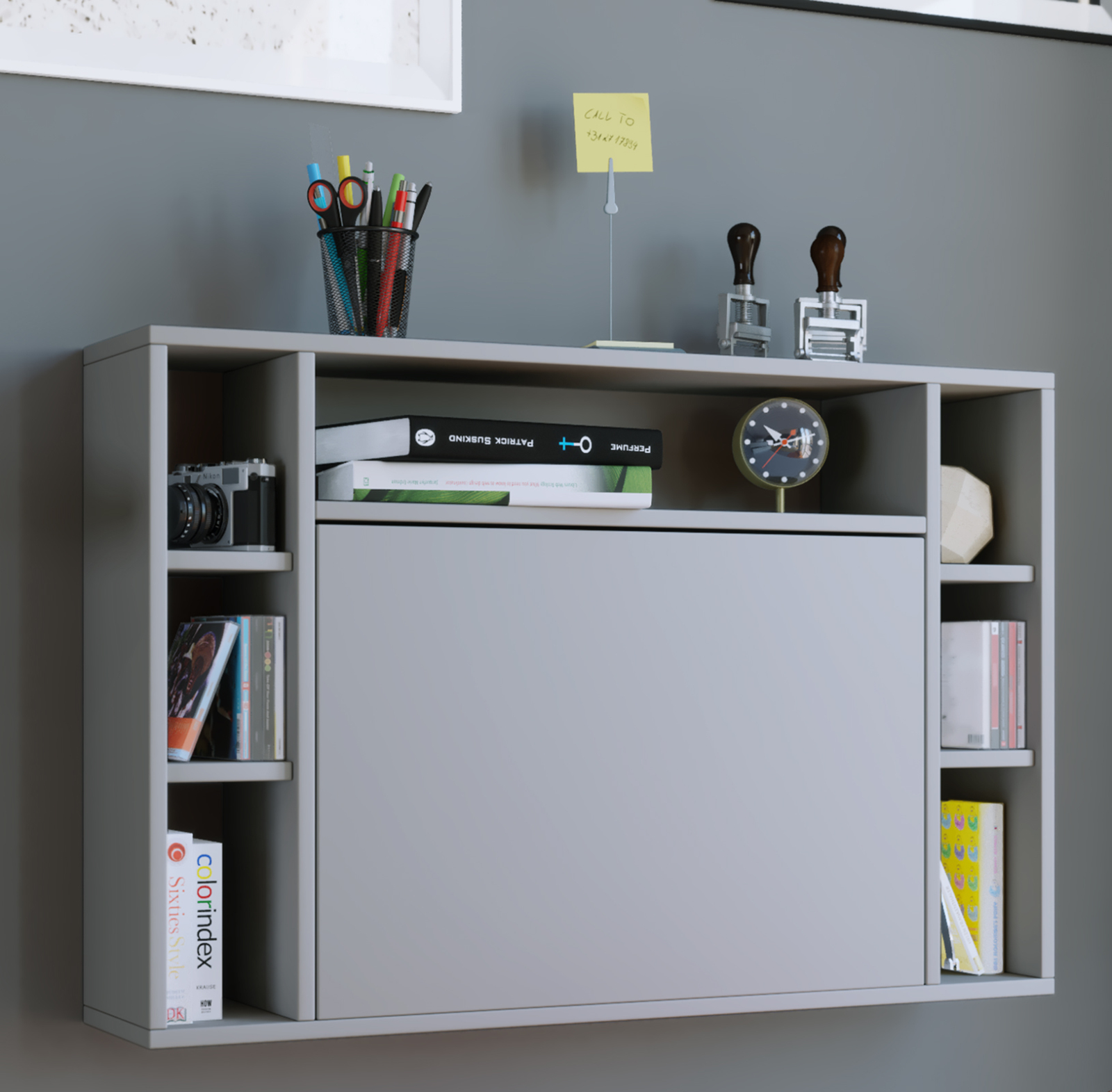Laptoptisch WANDILA - grau - 90 cm breit