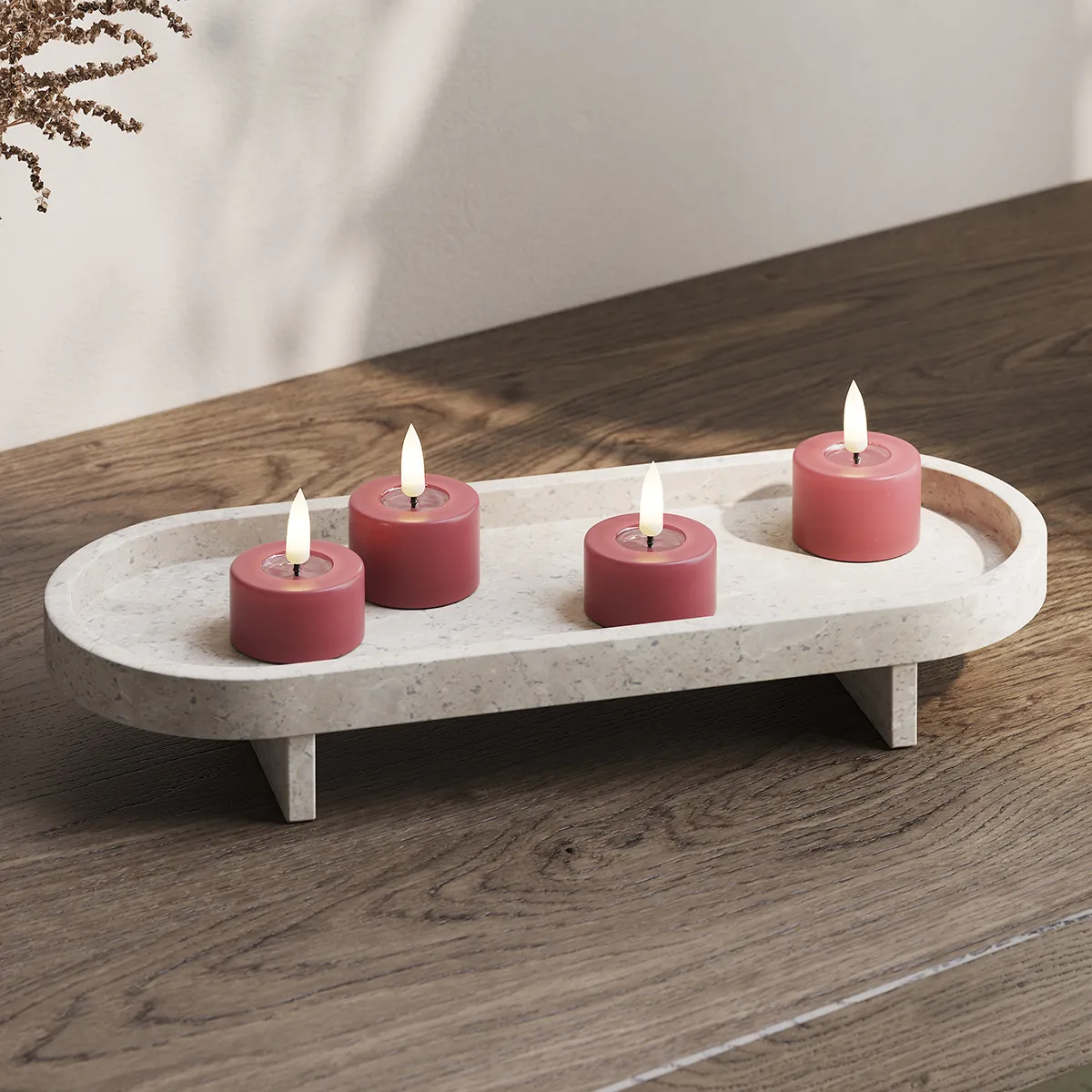 Deluxe Homeart Real Flame LED Fyrfadslys - 2 stk.