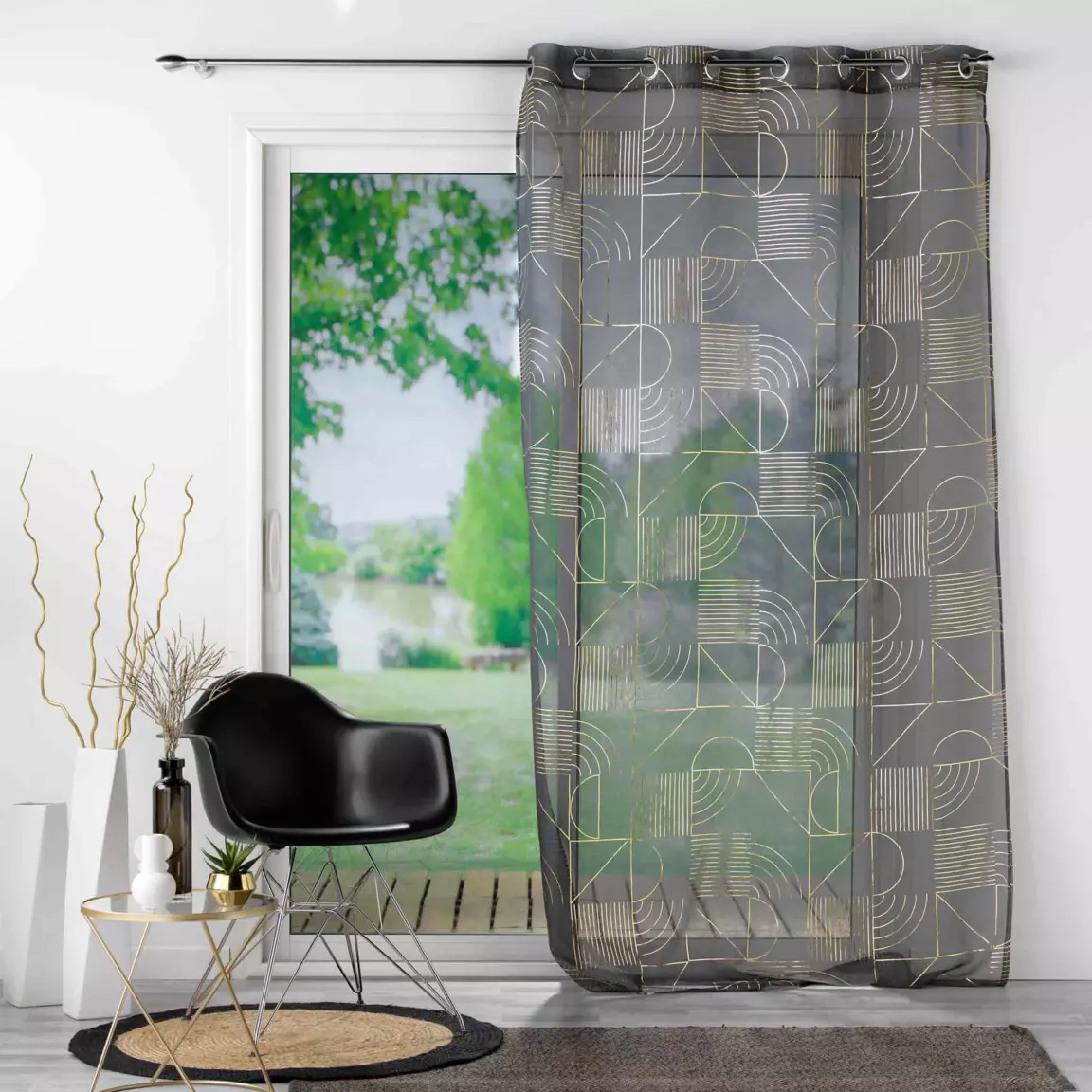 Voilage (140 x 240 cm) Lineor Gris anthracite