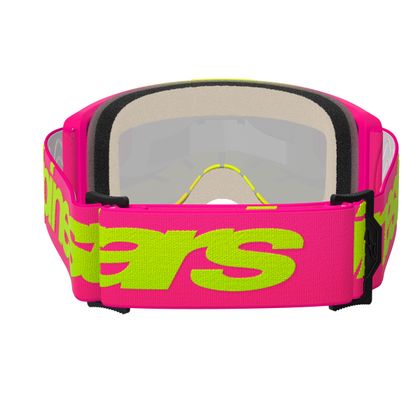 Masque cross Alpinestars VISION 5 WORDMARK IRIDIUM 2025 - Rose / Jaune