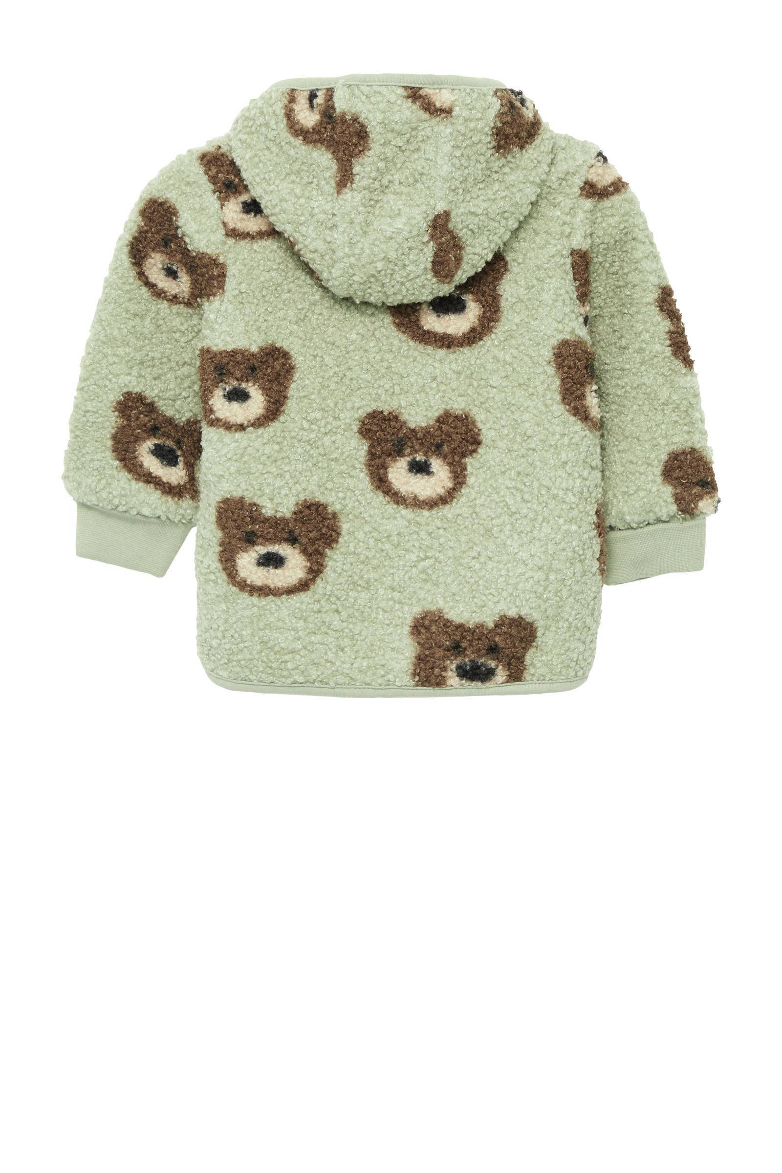 s.Oliver baby vest met all over print olijfgroen