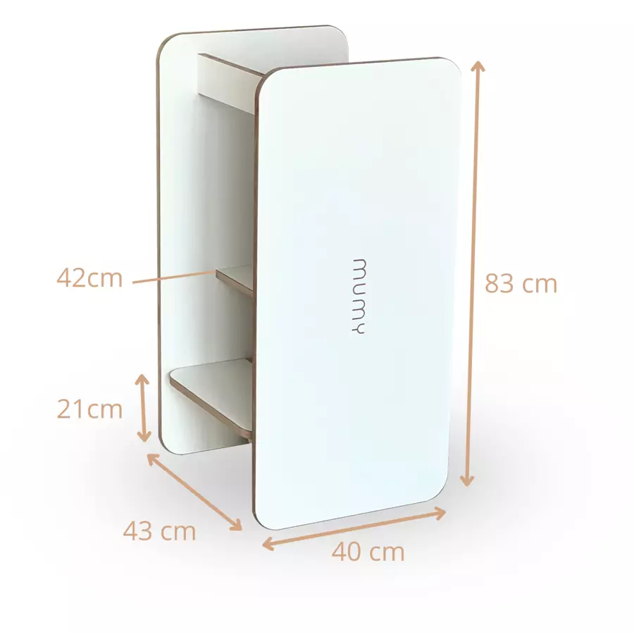 mumy™ Lernturm easyFLIP multifunktional weiß  natur