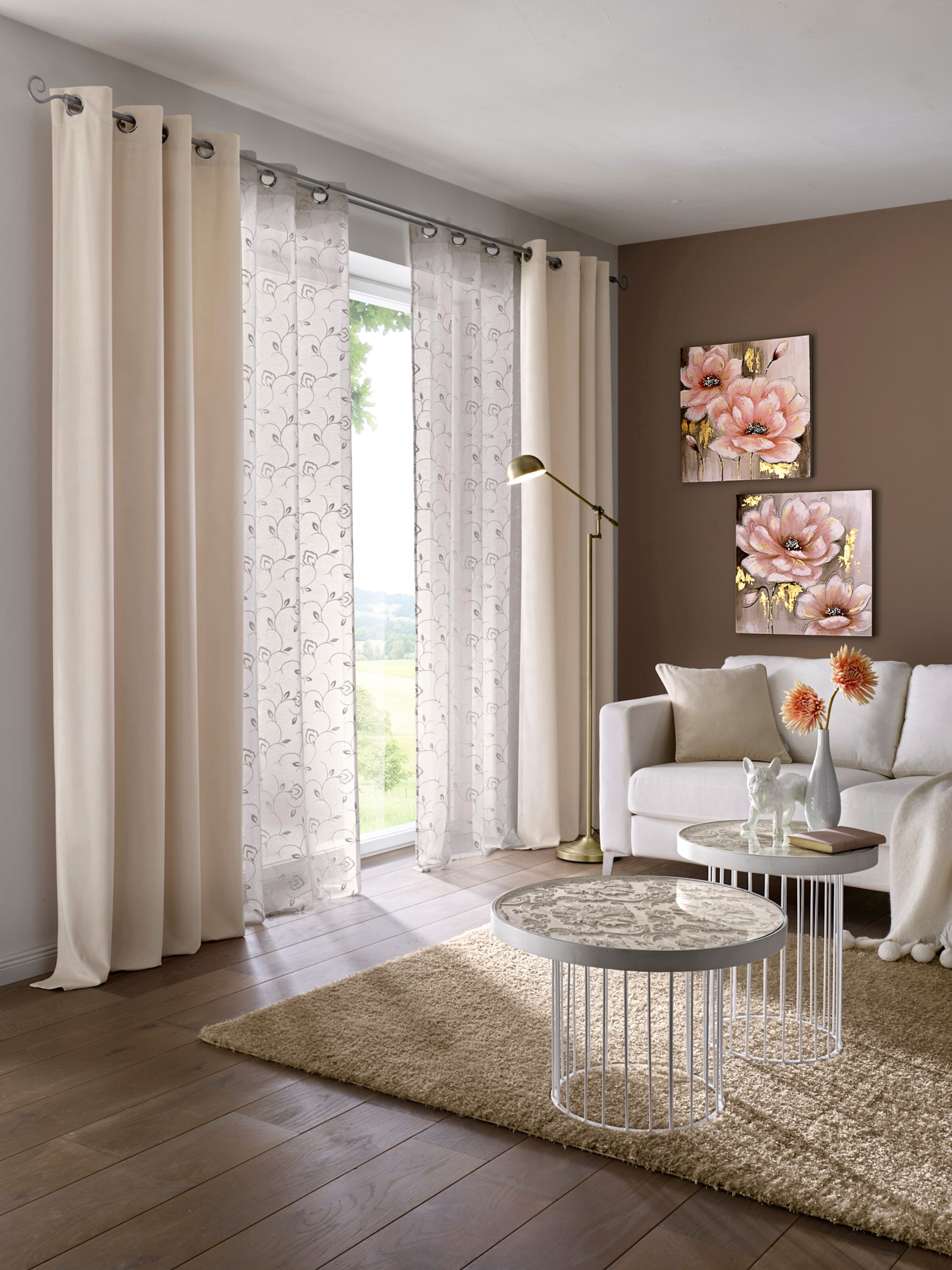 heine home Dekoschal in creme