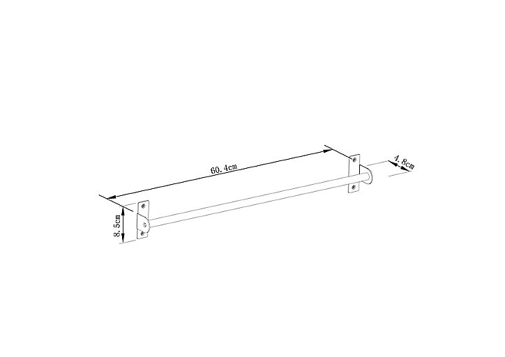 Barre murale de rangement Datil GoodHome L. 60 cm métal