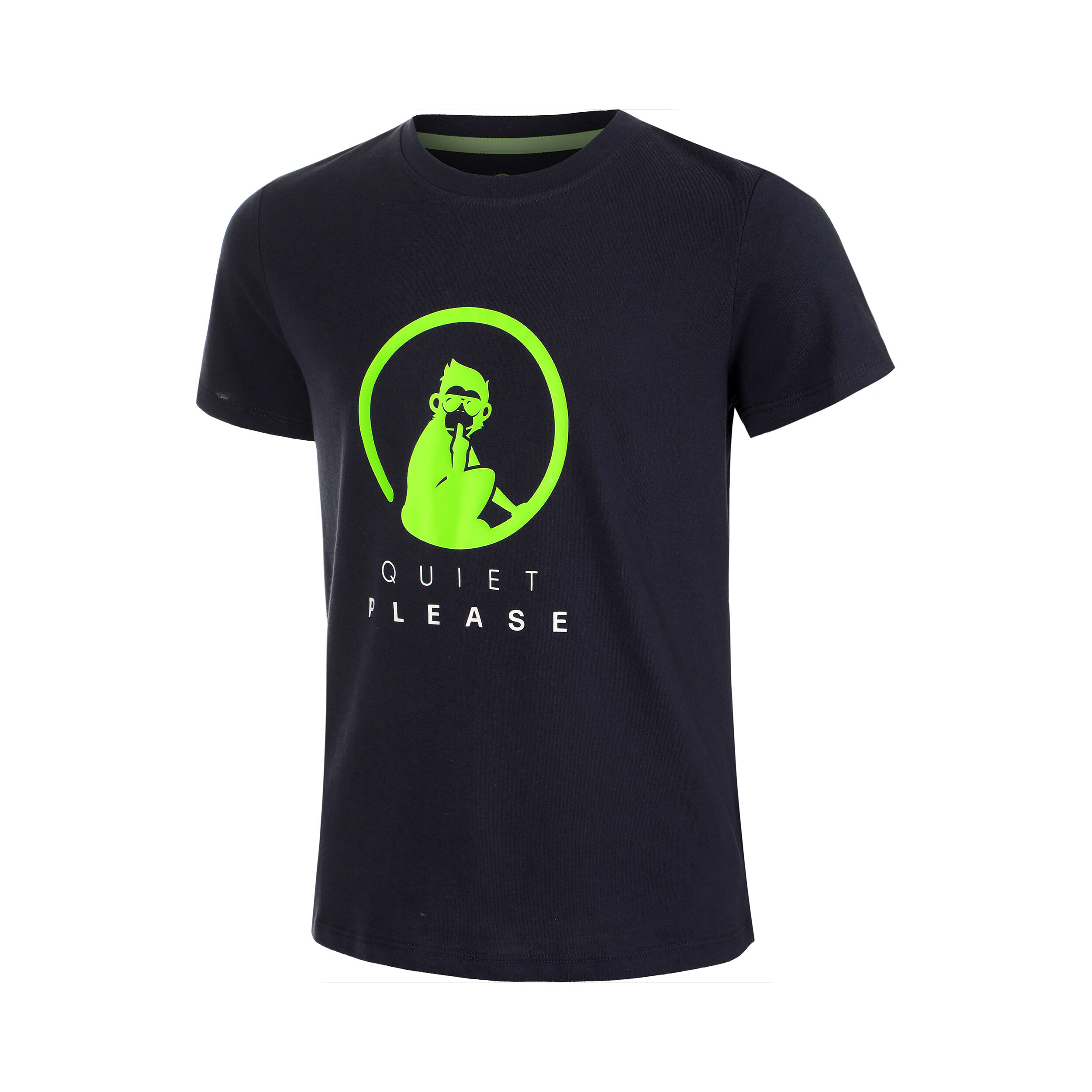 Quiet Please Wild Advantage Logo T-shirt Garçons - Bleu Foncé , Vert Fluo