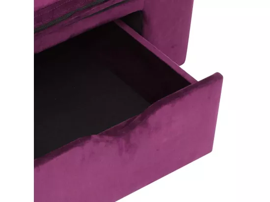Canapé pour chien avec tiroir Bordeaux 75x50x38 cm Peluche