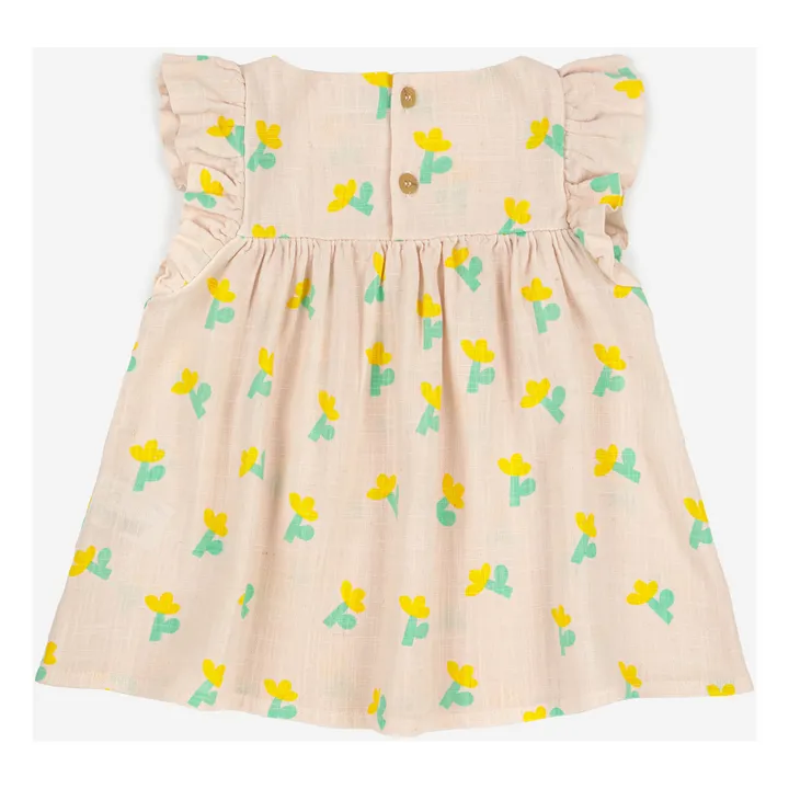 Bobo Choses Robe Coton et Lin Fleurie | Rose pâle
