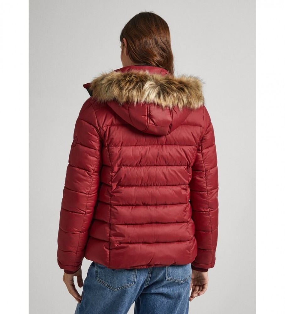 Jaqueta curta Pepe Jeans May, cor bordô