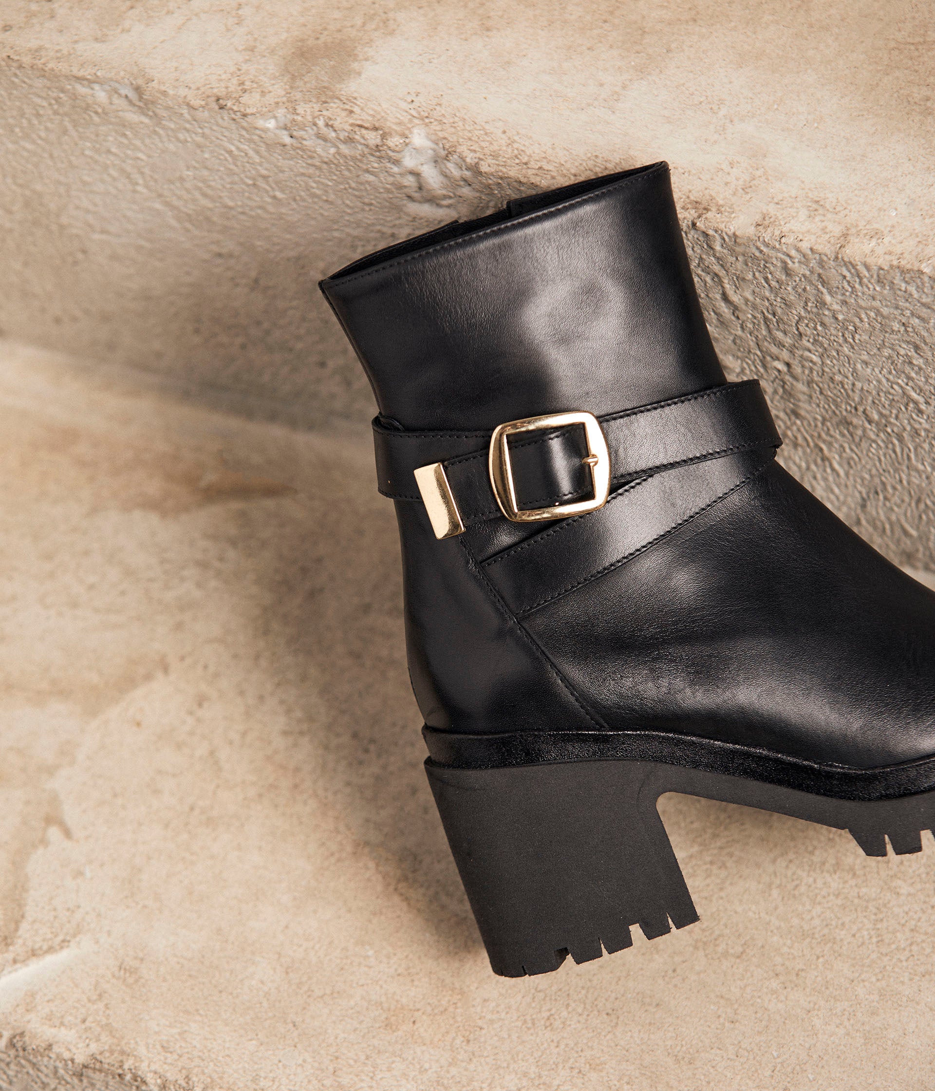 Boots crantées bride Babeth