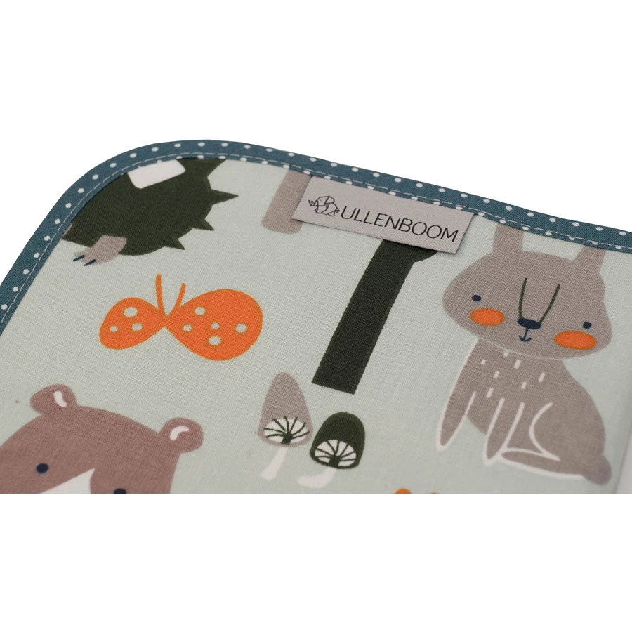 Ullenboom Patchwork Windeltasche - Waldtiere Petrol