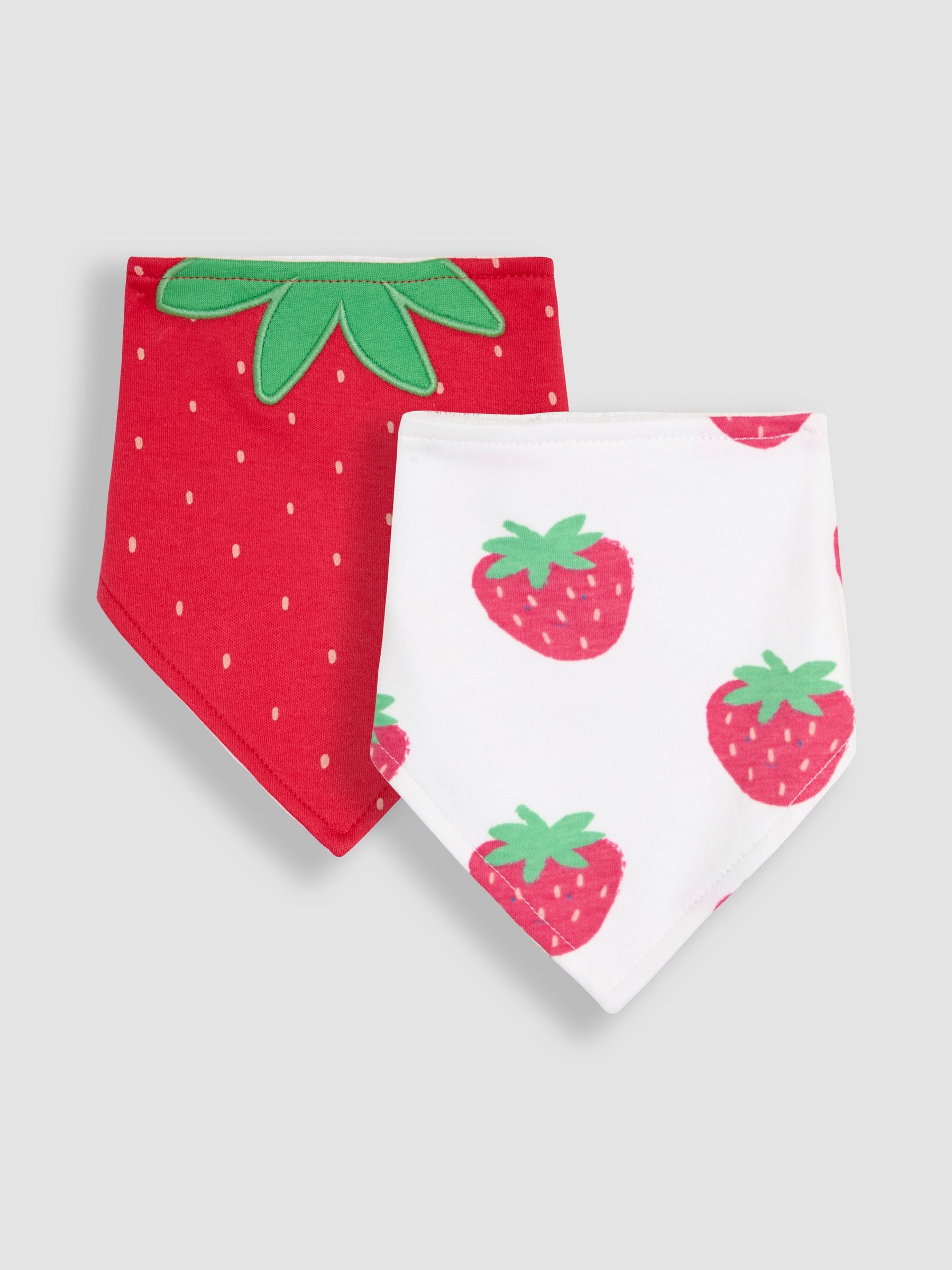 JoJo Maman Bébé Strawberry Dribble Bibs 2 Pack