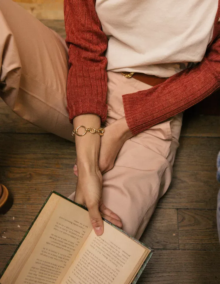 Bracelet Charlotte en laiton doré Louise Damas