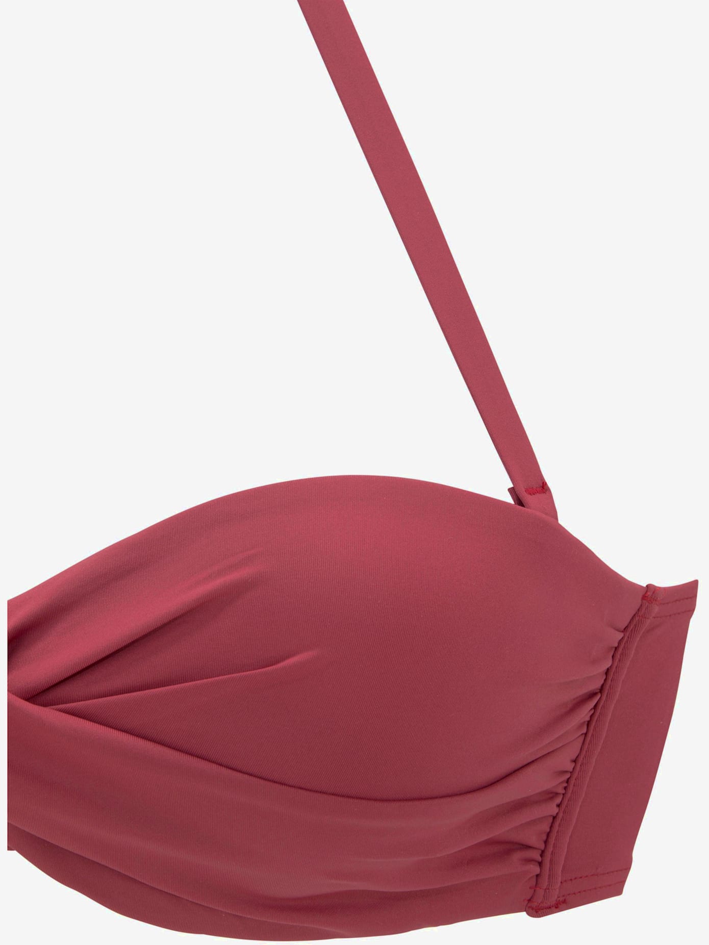 Haut de bikini bandeau à armatures coloris unis tendance