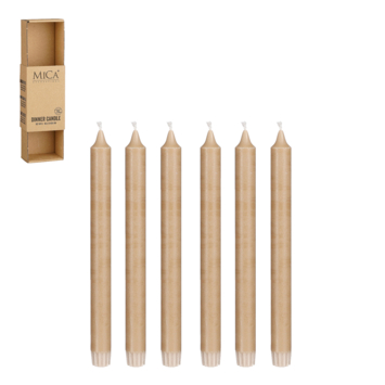 Mica Decorations Dinerkaars - Set van 6 - H25 cm - Beige