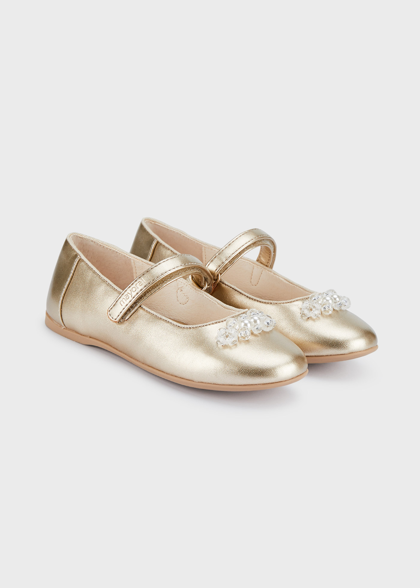 Sapatilhas de bailarina com efeito metálico para meninas