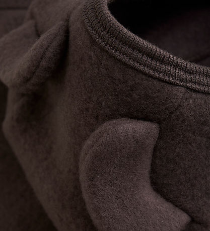 Huttelihut Cardigan - Uldfleece - Raisin m. ?rer