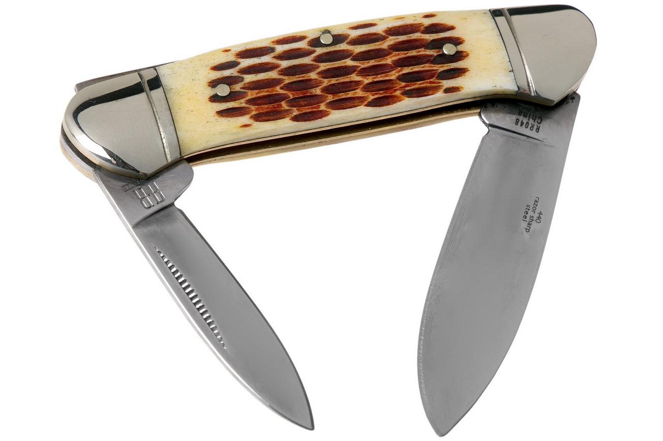 Rough Ryder Canoe Amber Bone RR048 slipjoint zakmes
