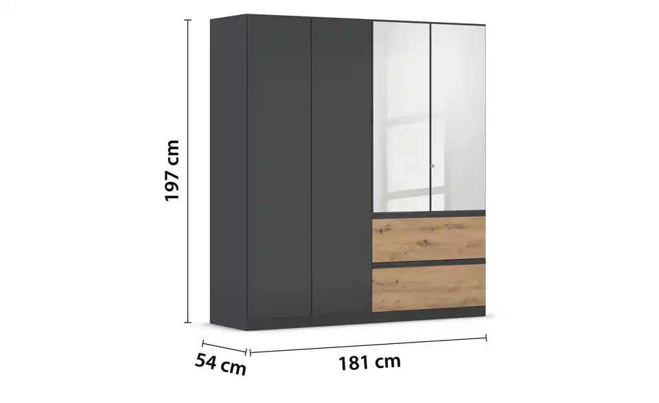 Drehtürenschrank 181 cm 4 Stück