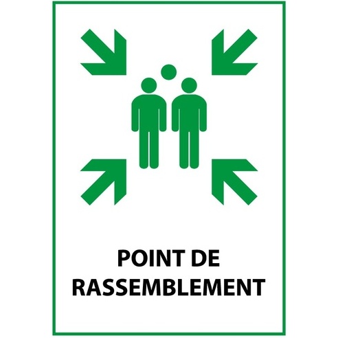 Panneau premiers secours - Point de Rassemblement - E007 - ISO 7010