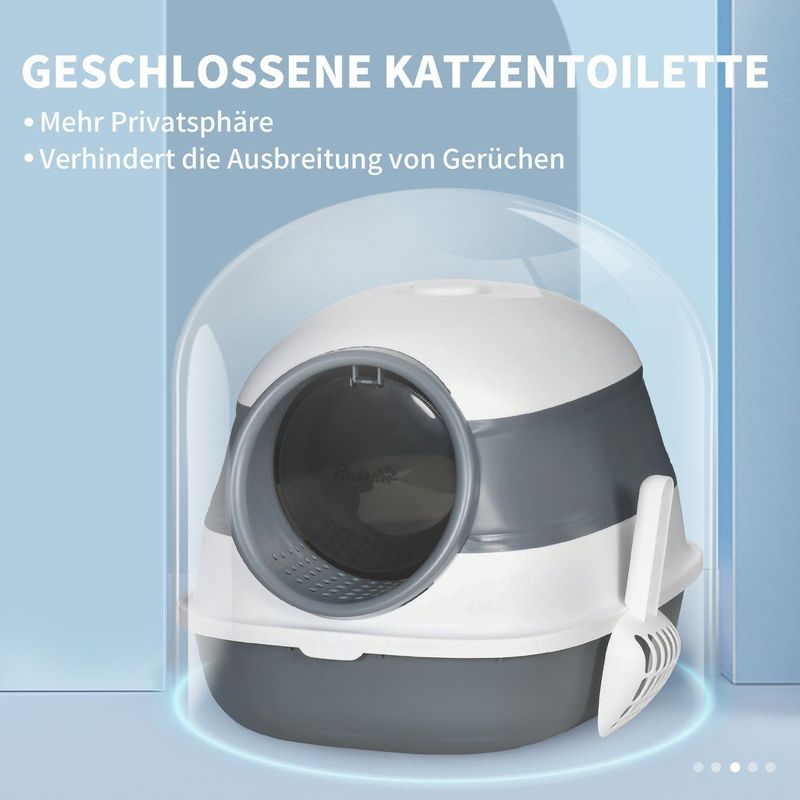 Kattenbak - Opvouwbaar - Grijs - Kunststof