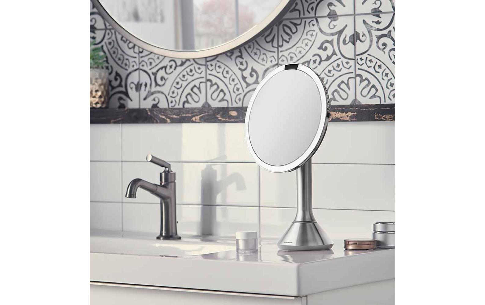 Kosmetikspiegel mit Sensor Touch control Silber<br>Sensorspiegel mit Touch-Helligkeitsregelung