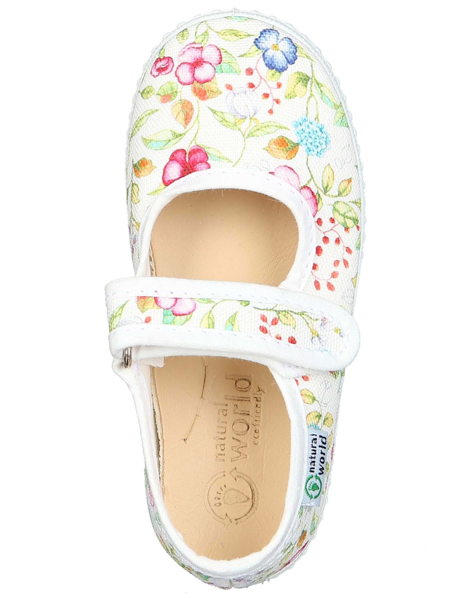 Canvas-Spangenschuhe FLOR MULTI in weiß