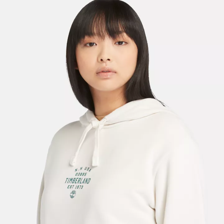 Sweat à capuche avec motif graphique unisexe en blanc