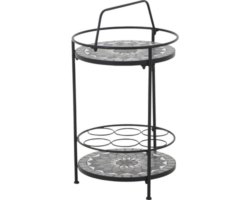 Siena Garden Como bijzettafel Ø 42 x 74 cm zwart