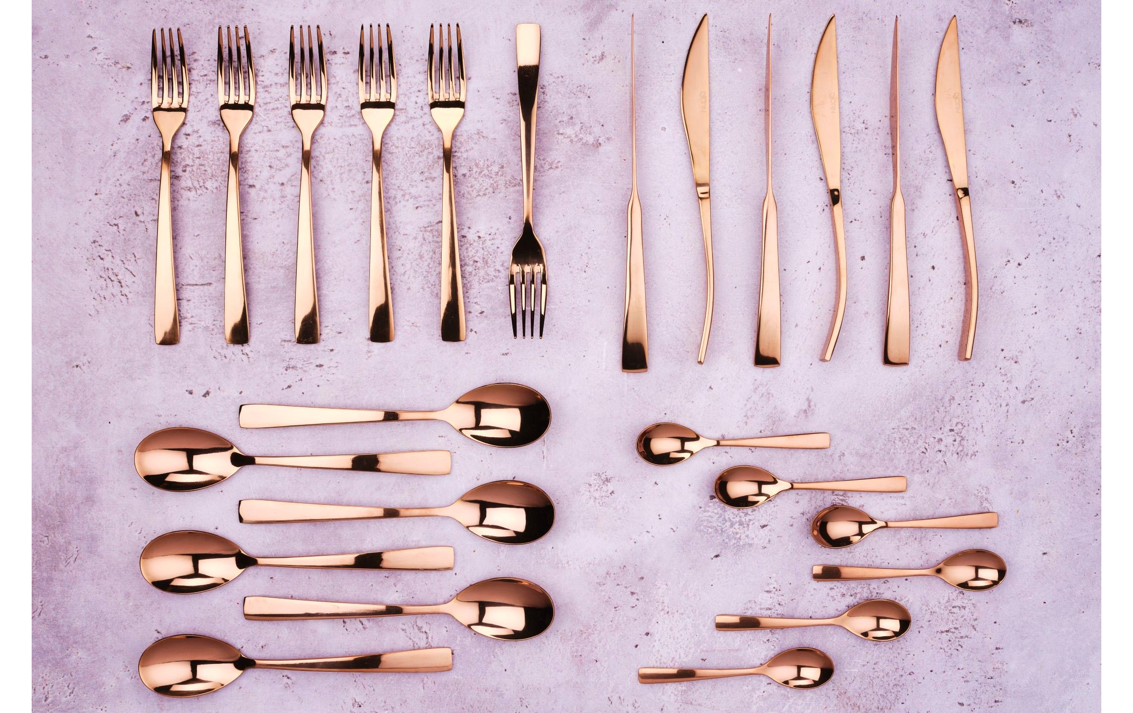 Besteck-Set Oglu 24-teilig, Kupfer24-teiliges Besteckset