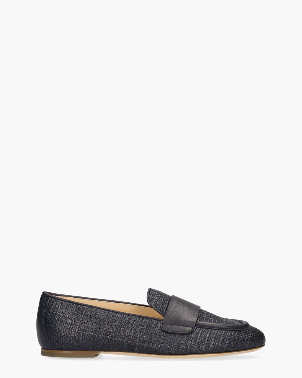 AGL Sheryl Raffia Donkerblauw Damesloafers