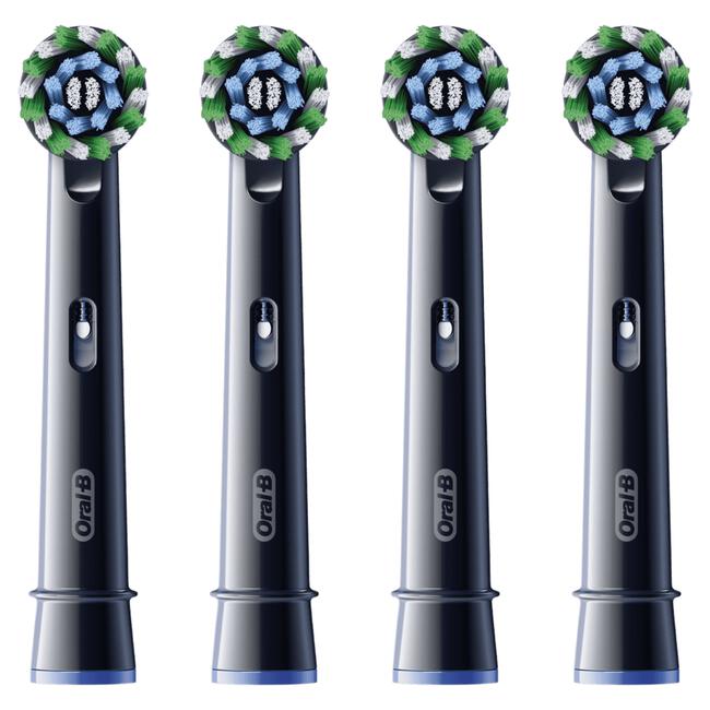 Oral-B Cross Action Opzetborstels Zwart 4 Stuks