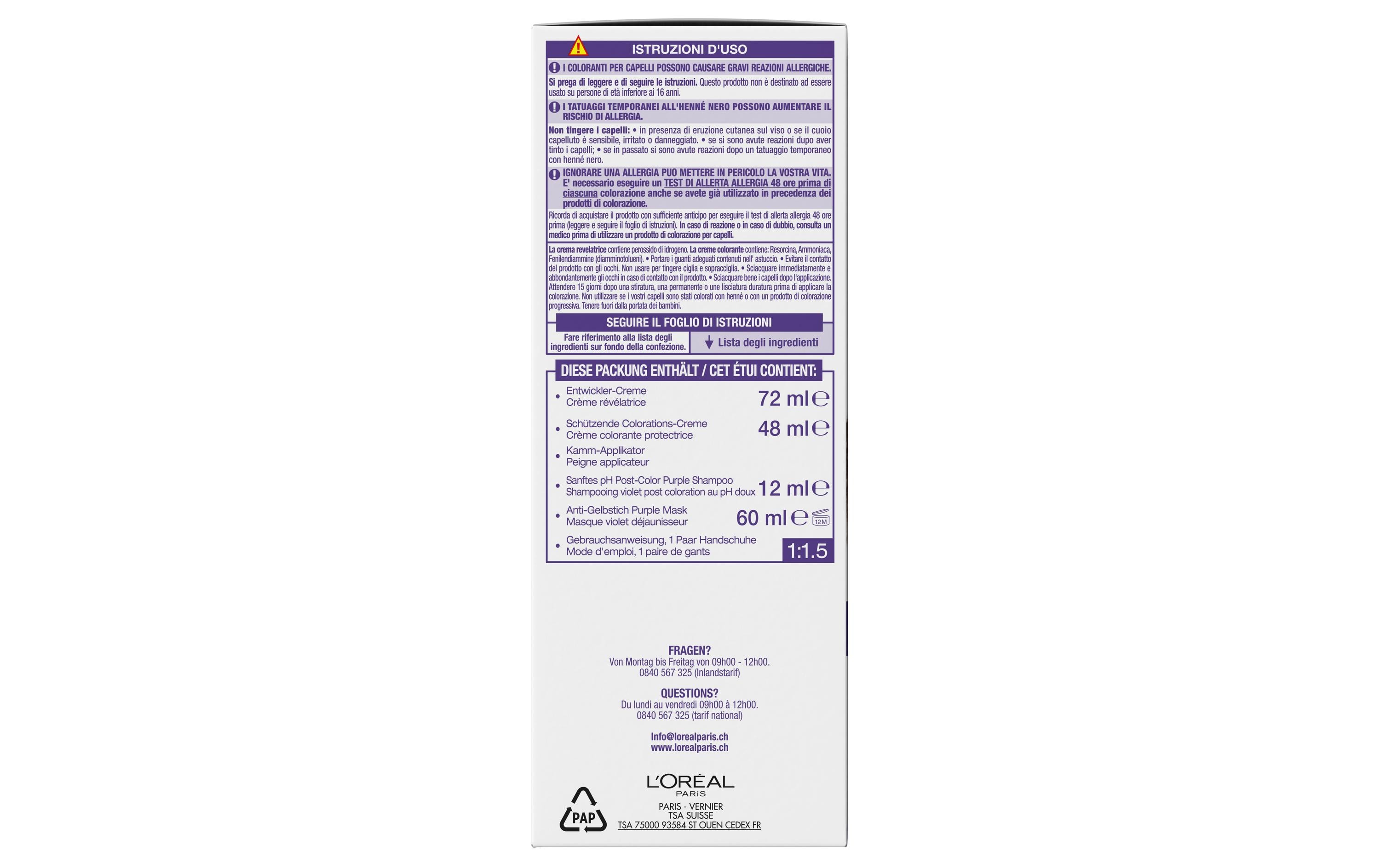 Haarcoloration Cool Crème 7.11 Ultra Kühles BlondDauerhafte Haarfarbe mit bis zu 100% Grauhaarabdeckung