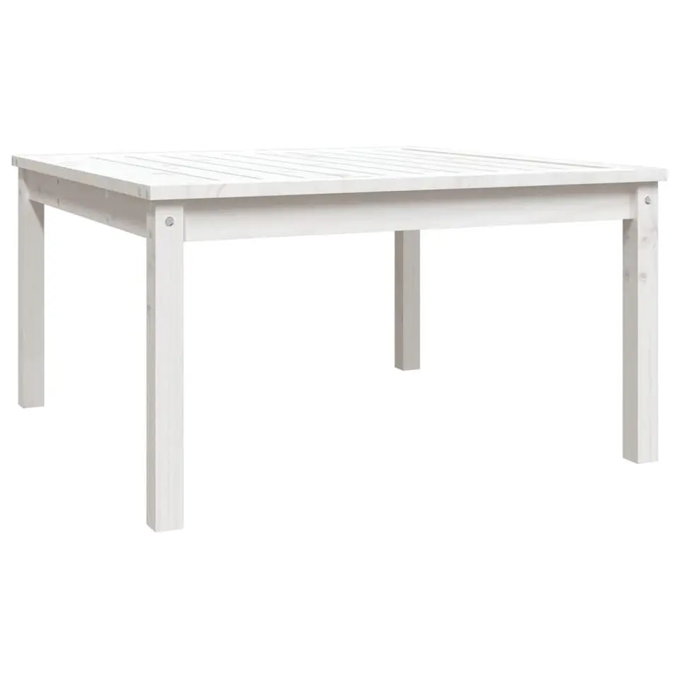 vidaXL - Loungetafel - Wit - Massief grenenhout - 82,5x82,5x45 cm