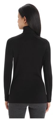 Baselayer Femme Icebreaker 1/2 Zip Merino 260 Tech Noir